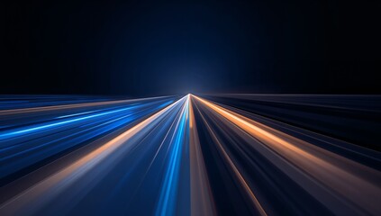 Royal Blue and Metallic Gold Luxury Light Streak Abstract Background