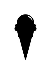 Ice Cream Cone Silhouette
