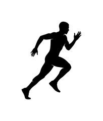Silhouette of a Running Man