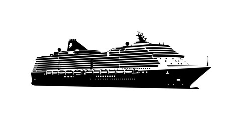 Cruise Ship Silhouette