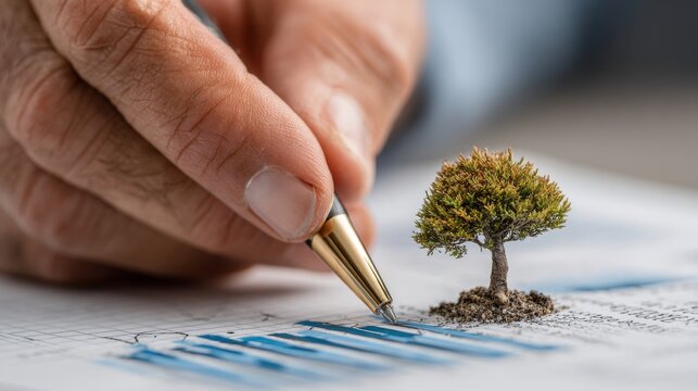 An illustration showing the ESG (Environmental, Social, Governance) risk management concept, which conveys sustainability, corporate responsibility, and ethical business practices