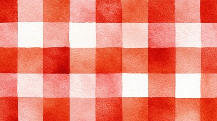 A vibrant red and white checkered pattern on a textured background