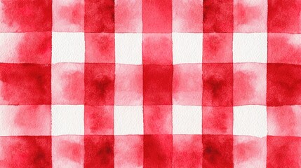 A vibrant red and white checkered pattern on a textured background