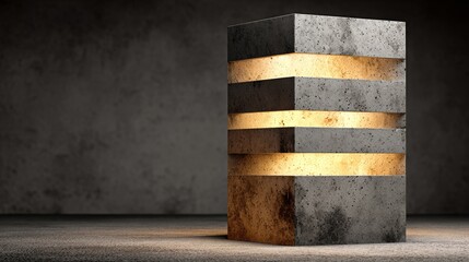 In a shadowed space, a sleek modular battery unit symbolizes an energy storage system for grid and renewable integration