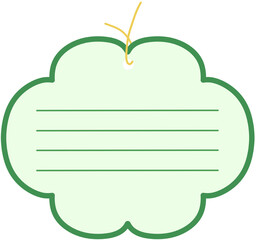 초록색 메모지 택