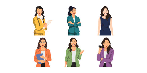 Fototapeta premium Illustration of Woman Smiling