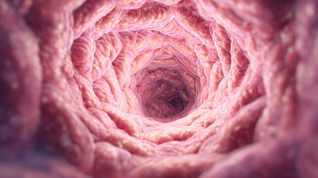 Detailed View of Stomach Interior Through High-Fidelity Endoscope Camera