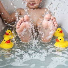 몽글몽글 거품과 함께하는 시원한 물놀이