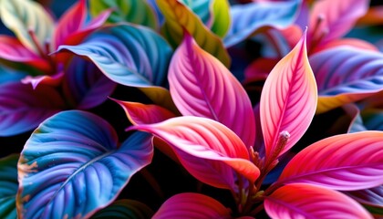 Vibrant Tropical Foliage Dreamy Painterly Style