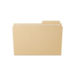 Manila folder simple office supply for document organization isolated on white background clean and professional