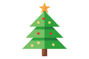 Fototapeta premium Christmas tree white background 