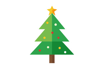 Fototapeta premium Christmas tree white background 