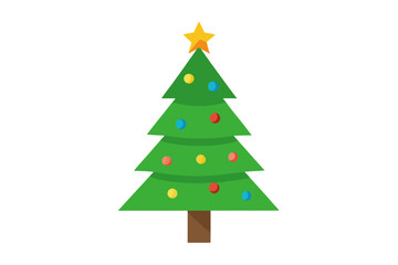 Fototapeta premium Christmas tree white background 