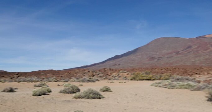 Mount Teide Volcano Under Blue Sky, Teide National Park Tenerife Spain