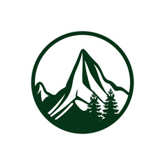 mountains peak logo design template illustration vector