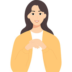 Illustration of Woman Smiling
