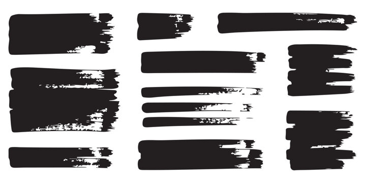 Abstract grunge brush strokes and paint splatters for graphic design resources