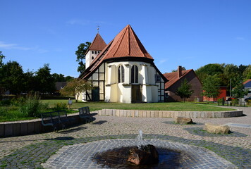 Historical Pankratius Church in the Town Hankensb&uuml;ttel, Lower Saxony