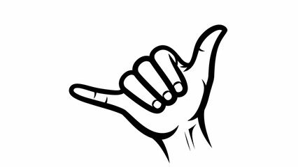 Obraz premium Shaka Sign Hand Gesture, Hang Loose Symbol, Surfer Style, Aloha Spirit