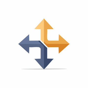 Directional Arrows Symbolizing Choice and Decision Making