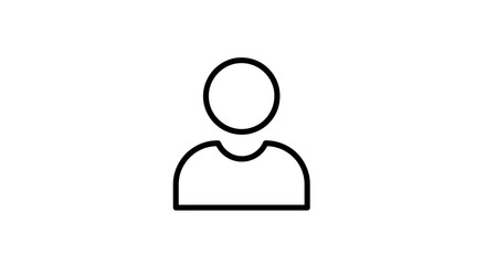 Simple Line Icon Representing a Person or User Profile.