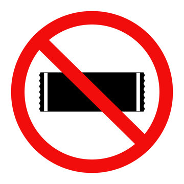 Prohibition sign for smokeless tobacco products. Flat vector illustration design.
