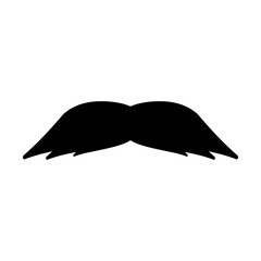 Obraz premium Mustache icon in classic style. Hipster, barber, retro, vintage facial hair symbol for logo, branding, poster, sticker, fashion, barbershop and design projects. Vector illustration