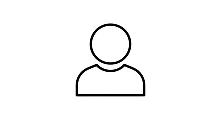 Simple Outline Icon of a Human Figure.