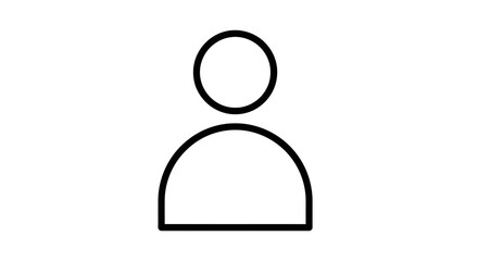 Simple Outline Icon Representing a Generic Human Figure.