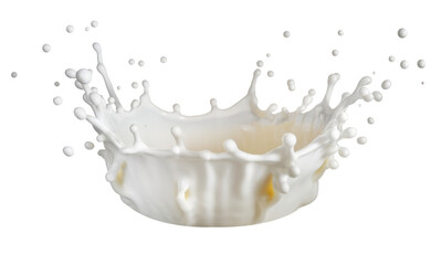 Milk Splash on White Background