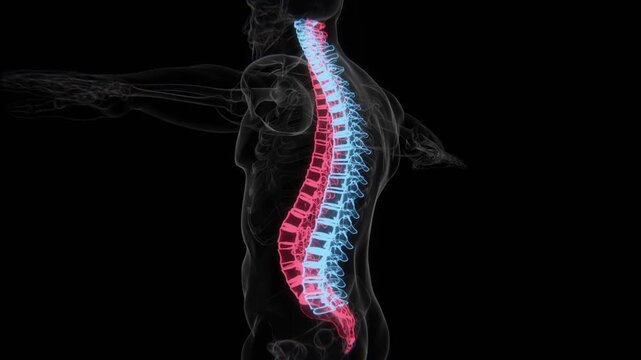 Lumbar Lordosis Vertical HQ Video | X-ray video showing Lumbar Lordosis in HQ