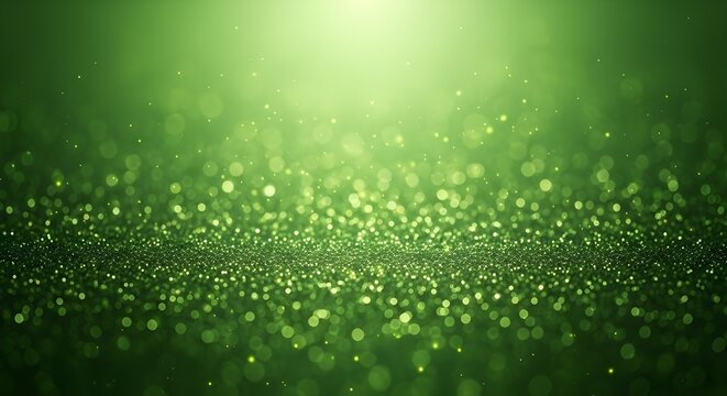 St patrick's day green sparkle background with shamrock lucky charm
