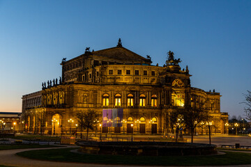 Obraz premium Dresden historic architecture. Facades of the historic city in Germany. Historical panorama of the city of Dresden