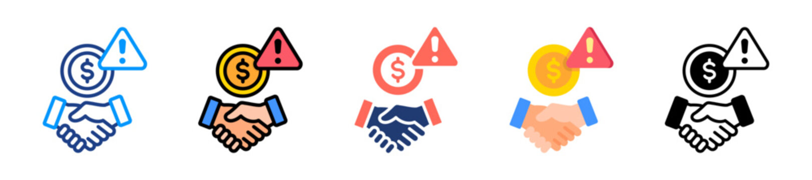 Dirty Deal Icon Sheet Multiple Style Collection 