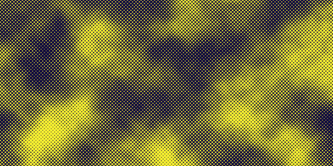 Elegant Yellow halftone on blue background. modern dotted sparkles background. eps10