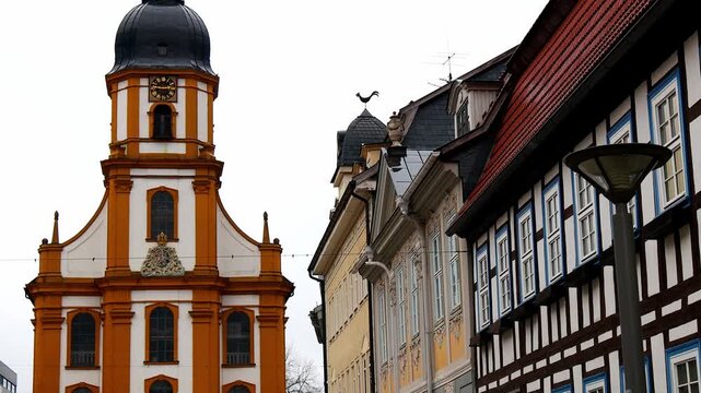 historic city of suhl in thuringia germany 4k 25fps video