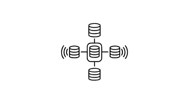 Centralized Database System with Connected Data Storage Units.