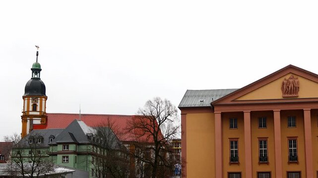 historic city of suhl in thuringia germany 4k 25fps video