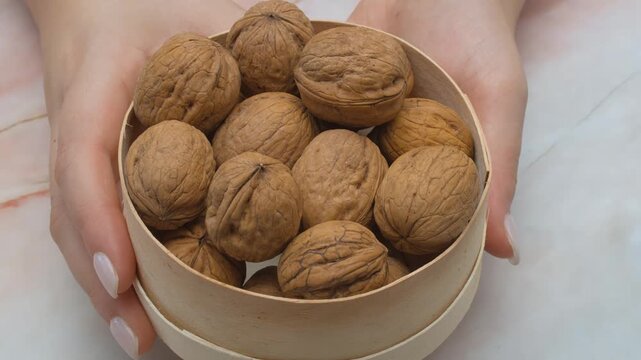 walnuts in a basket