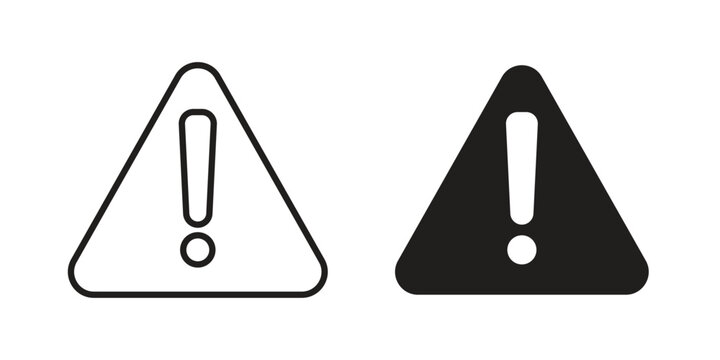 Alert icon elements. A modern flat and line icons set