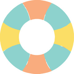 Colorful Lifebuoy Ring Closeup. © RIKARDO