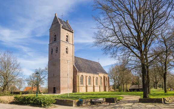 Historic church of small town Vledder, Netherlands