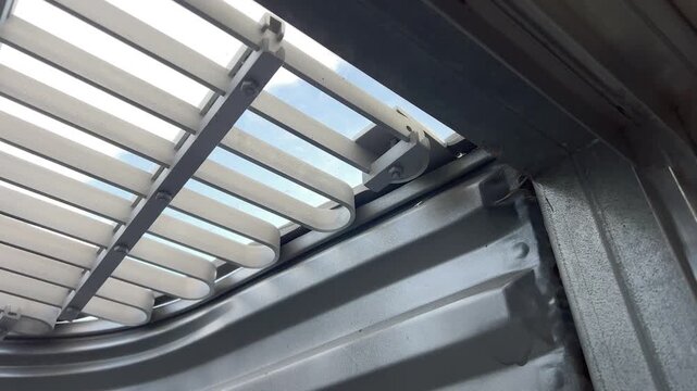 Metal Safety Grate Covering Window Well
