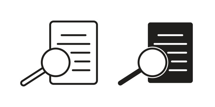Case study icon elements. A modern flat and line icons set