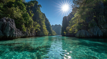 Scenic Mountain Water Landscape
