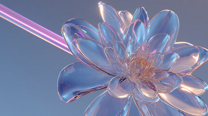 Futuristic Glass Petals Illustration