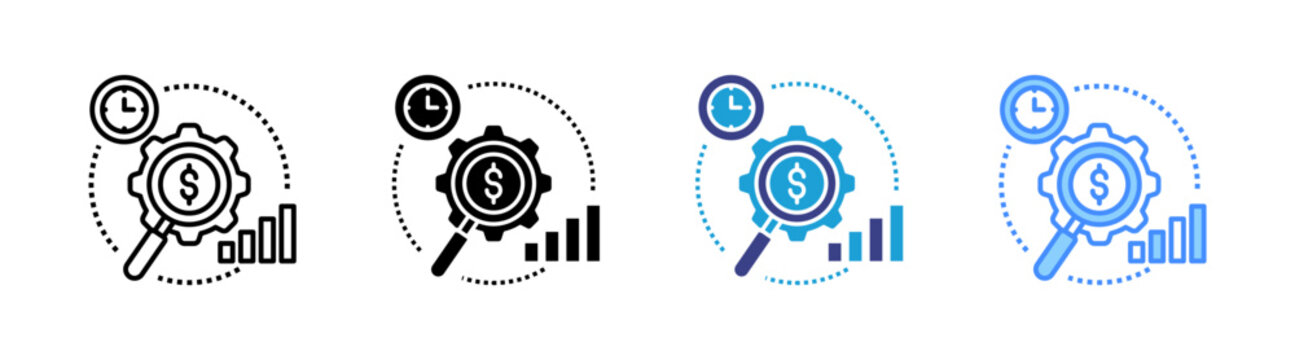 Utilization icon set multiple style collection