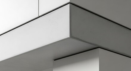 A close-up view of a modern building's exterior corner with clean lines