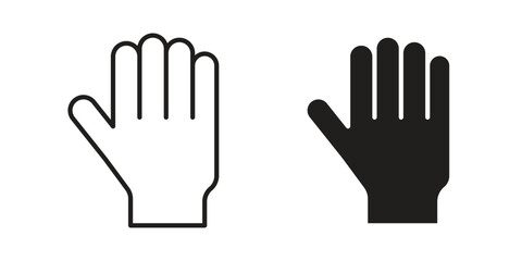 Obraz premium Hand icon elements. A modern flat and line icons set