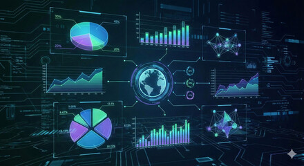Obraz premium 종합적 비즈니스 대시보드